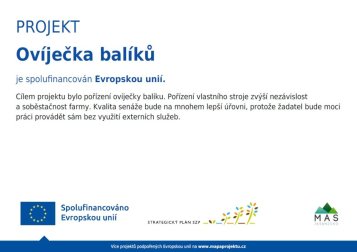 Publicita projektu Ovíječka balíků