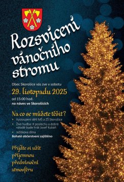 Zúčastníme se Rozsvícení vánočního stromu ve Skorošicích