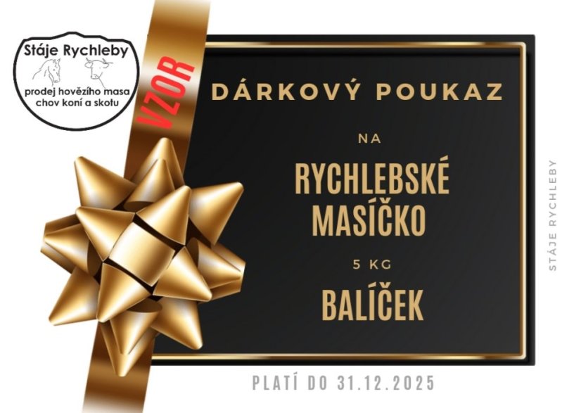 Dárkový poukaz Rychlebské masíčko - malý balíček Dárkový poukaz Rychlebské masíčko - malý balíček